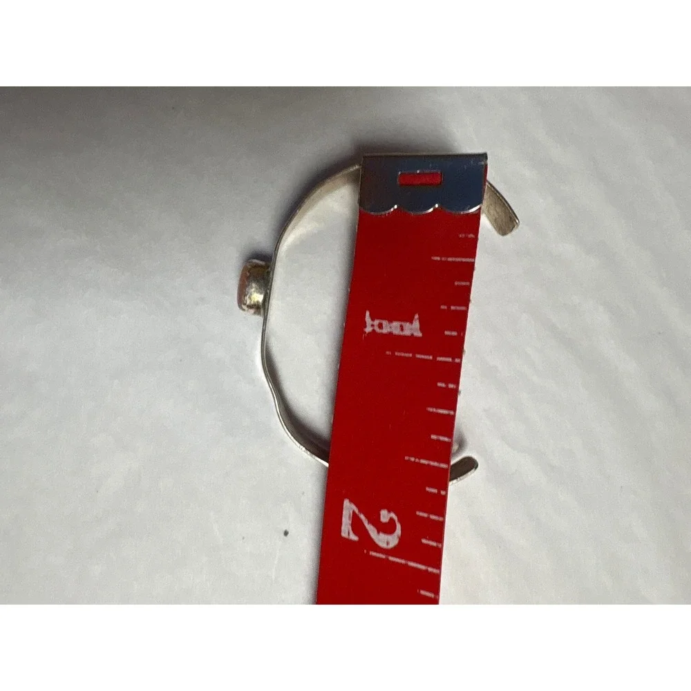JJ Sterling Silver 925 Stamped Pink Shell Cuff Bracelet Southwestern Kids Petite
